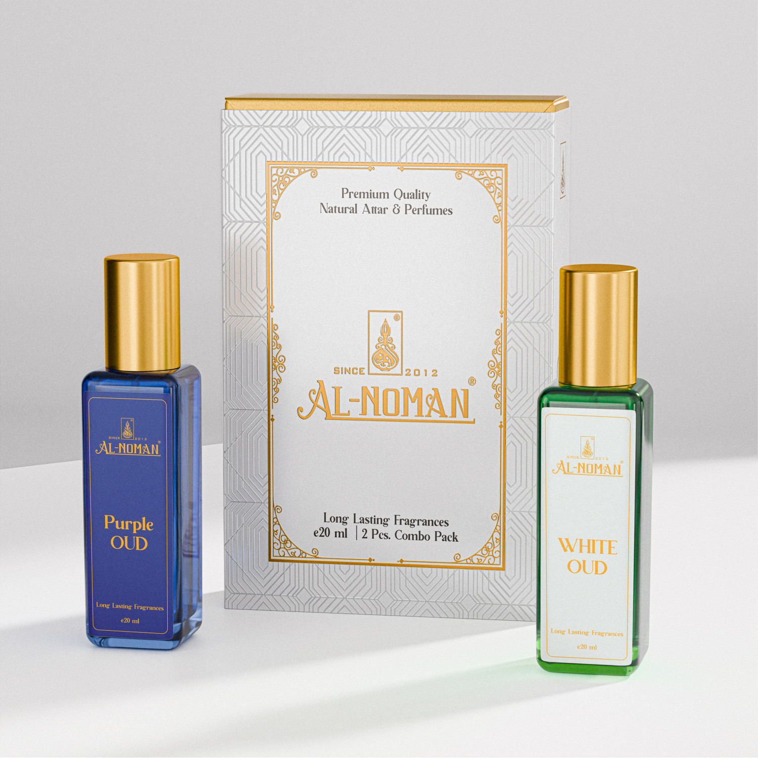 Purple Oud & White Oud Gift Combo by Al Noman Fragrances | Premium Long Lasting Perfume Set